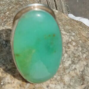 Statement Chrysoprase 925 Ring